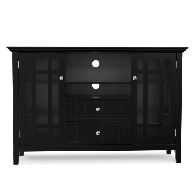 Bedford SOLID WOOD 53 inch Wide Transitional TV Media Stand in Black For TVs up to 60 inches image number 2