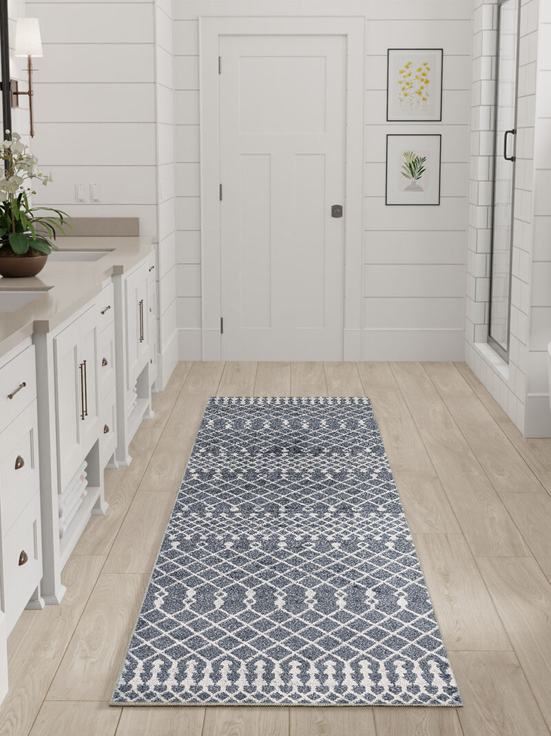 Astra Machine Washable ASW10 Denim 2'2" x 8' Rug
