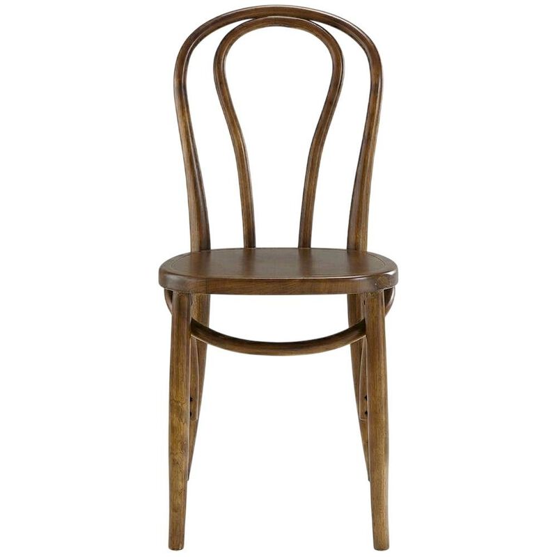 Wood Dining Side Chair with Padded Backrest and Compact Design image number 0