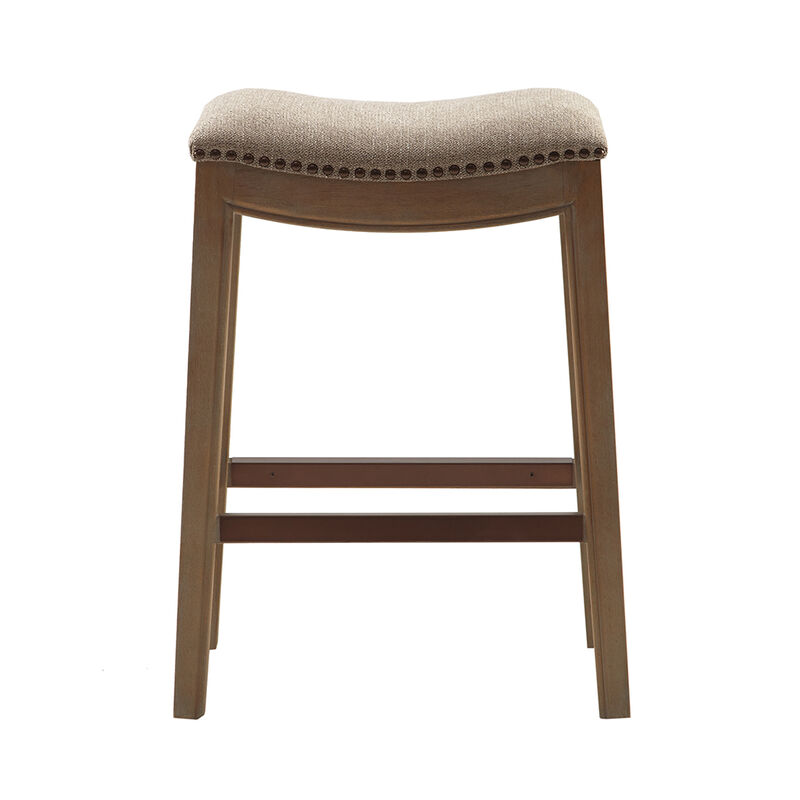 Gracie Mills Jerrell Modern Backless Saddle Counter Stool