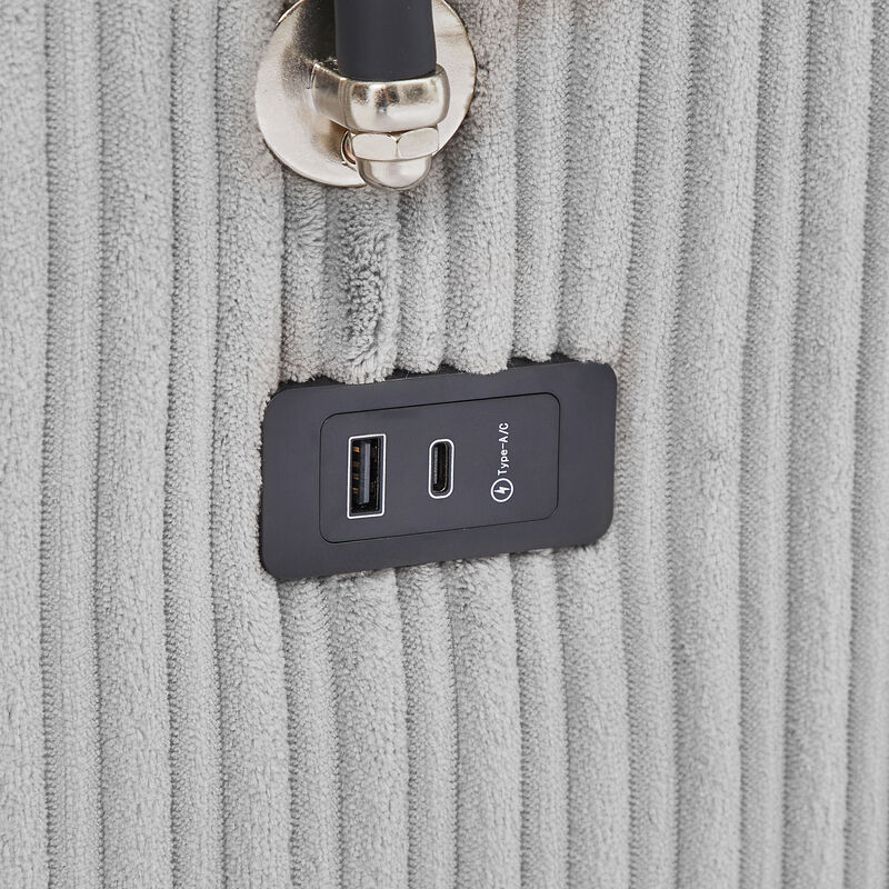 Merax Modern Style Single Sofa Couch with A Movable Ottoman