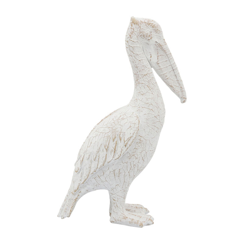 Cer,14"h,standing Pelican, White image number 2