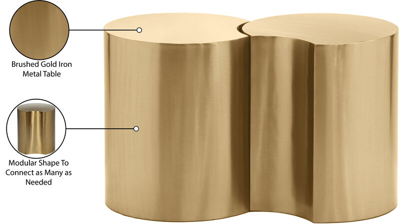 Meridian Furniture Dimple Gold End Table