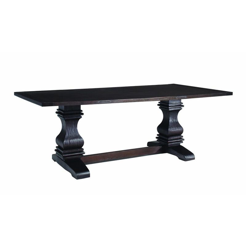 Coaster Co. of America Parkins Double Pedestals Dining Table Rustic Espresso