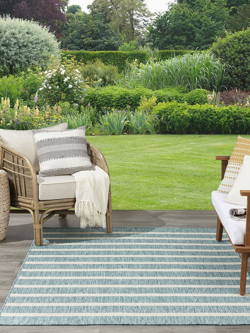 Positano POS03 Aqua/Ivory 8' x 10' Rug