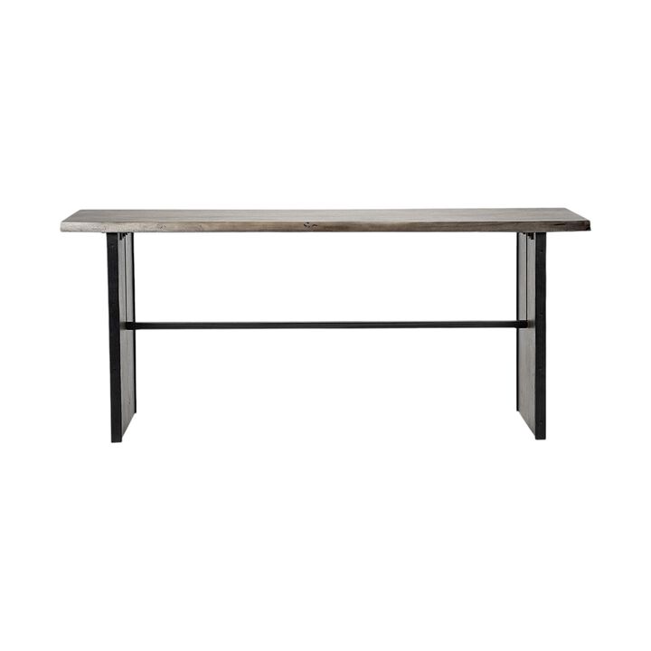 HomeRoots 70" Brown Solid Wood Solid Console Table