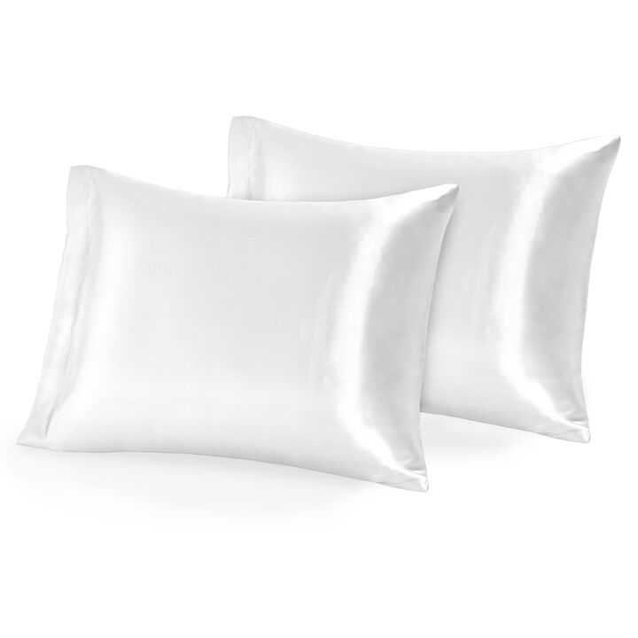 100% Mulberry Silk Pillowcase Set for Hair and Skin with Zipper Closure