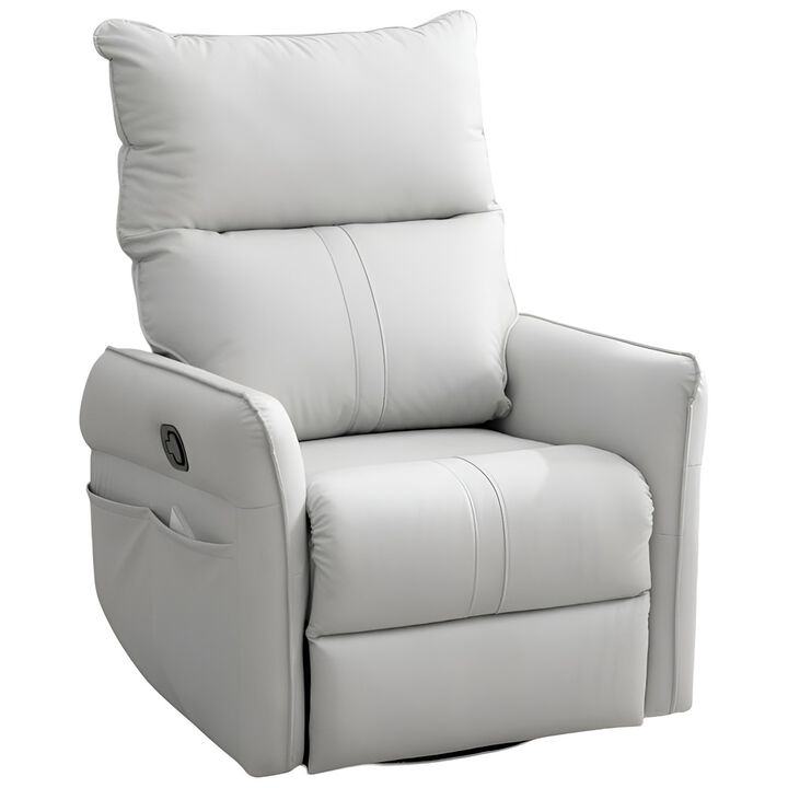 Rocking Recliner Chair with 360&deg; Swivel, Perfect Nursery Glider for Comfort