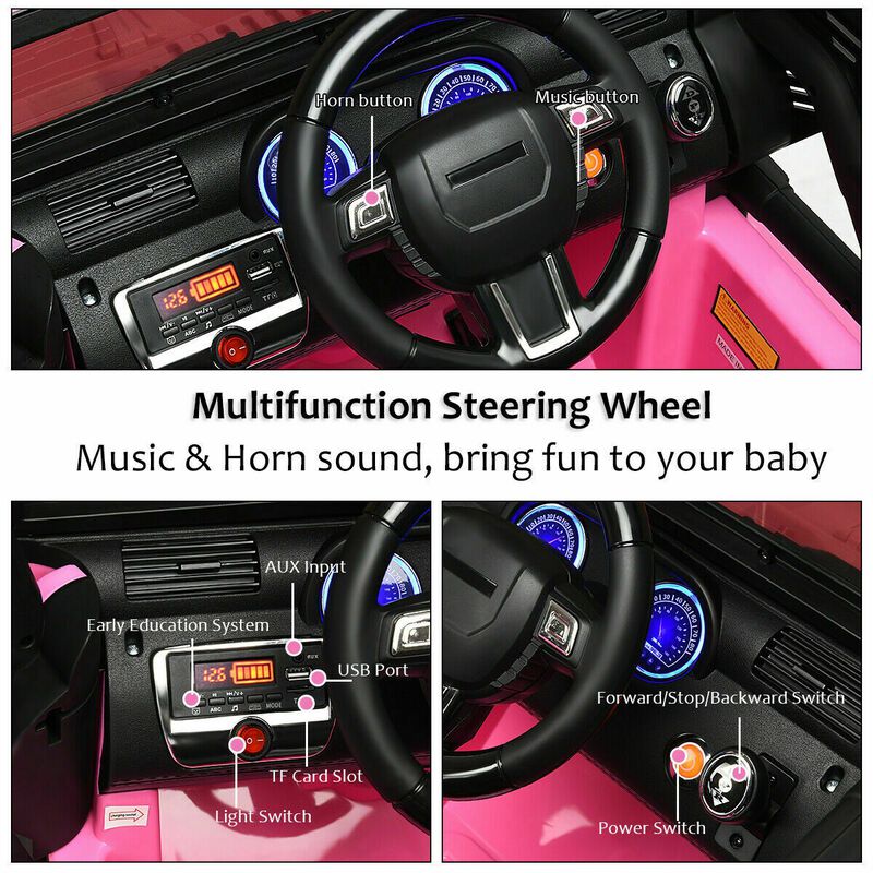 12V Kids Electric Ride-On Truck with Parental Remote and LED Headlights image number 4