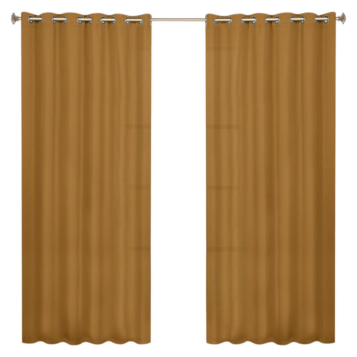 Modern Solid Blackout Curtain Panels Set of 2 Room Darkening Drapes