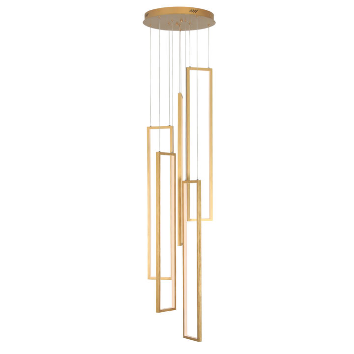 5-Light High-Ceiling Dimmable Cluster Pendant