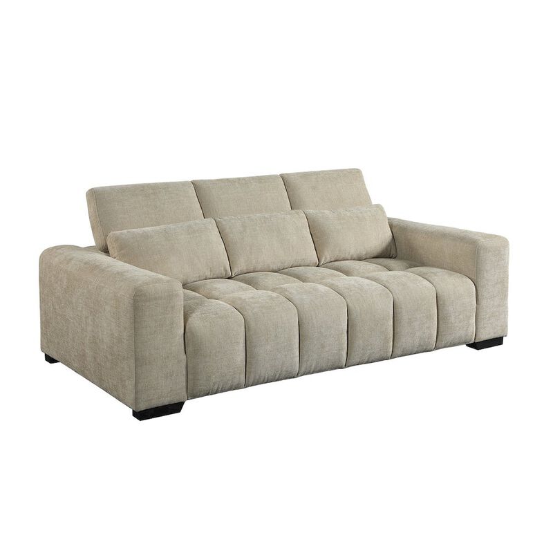 Best Quality Furniture 3 Seater Sofa In Beige With Adjustable Back