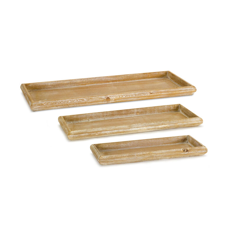 Wooden Tray Set of 6 for Decorative and Functional Use