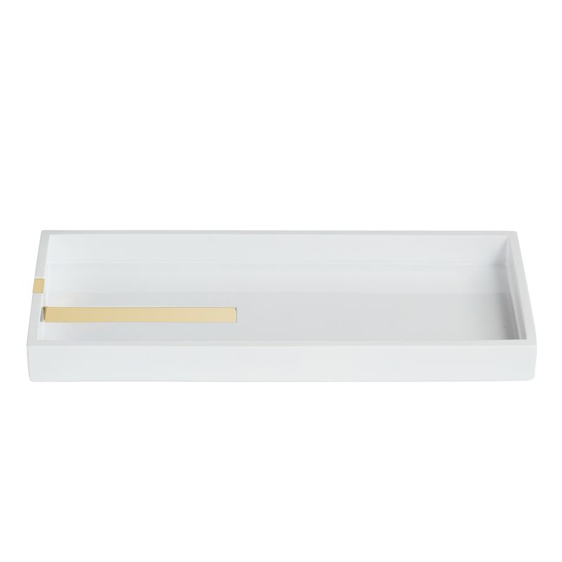 Houston Street White/Brass Amenity Tray image number 0