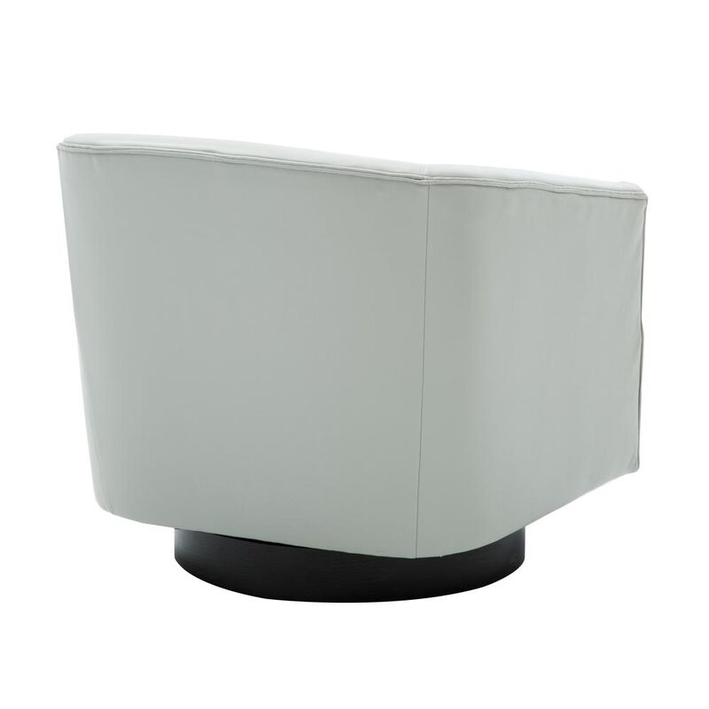 Comfort Pointe Gaven Dove Grey Wood Base Swivel Chair