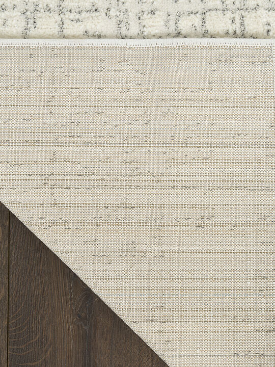 Ivory Hues IVH01 Ivory/Gray 3'11" x 5'11" Rug