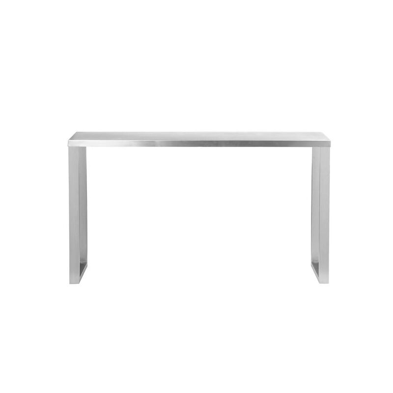 Pangea Home Clark Console Brushed Metal
