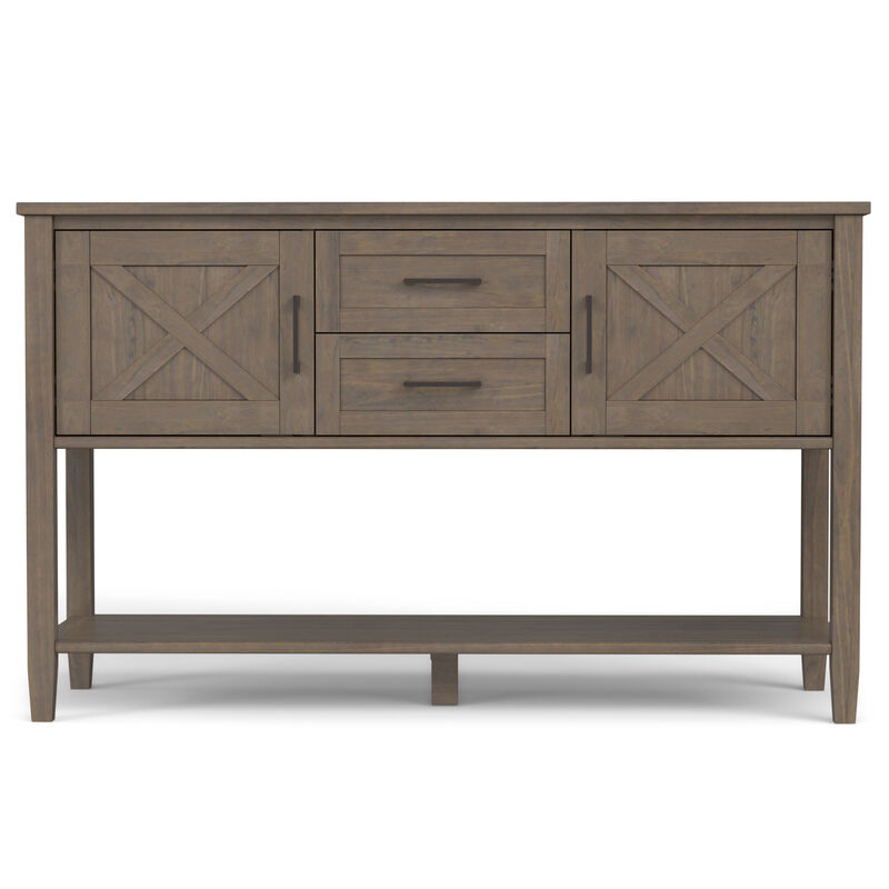 Ela SOLID WOOD 48 inch Wide Transitional Console Table in Smoky Brown