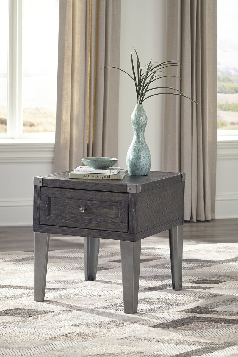 Todoe End Table with USB Ports & Outlets image number 2