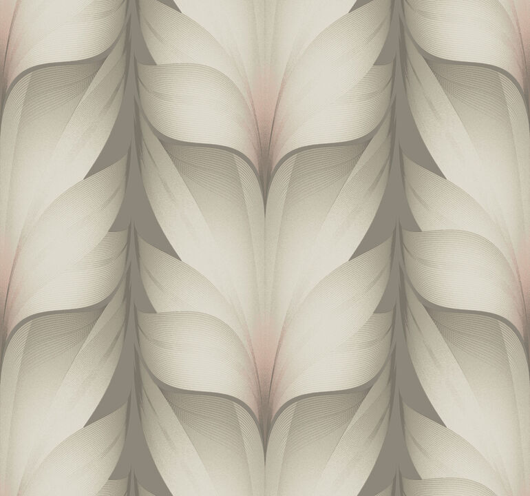 Lotus Light Stripe Taupe & Blush Wallpaper