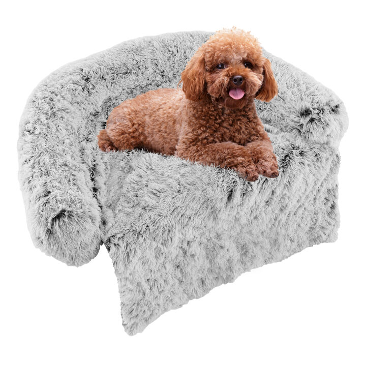Plush Calming Dog Couch Bed with Anti-Slip Bottom – Soft and Cozy Pet Sofa for Dogs