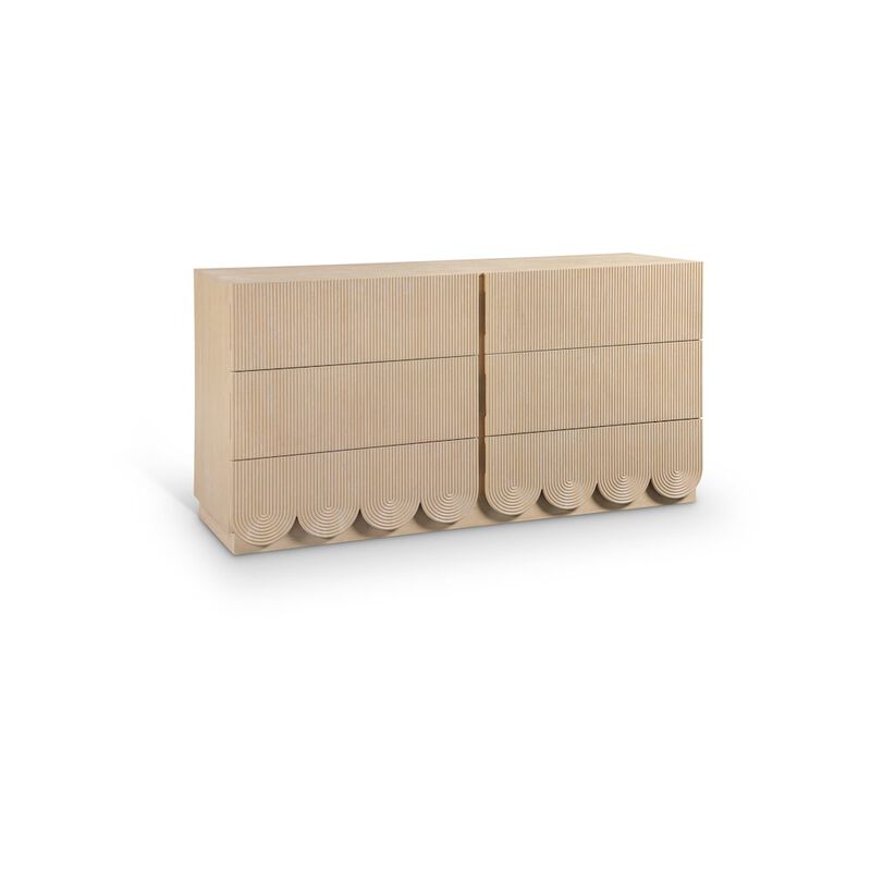 Meridian Furniture Scallop Natural Dresser