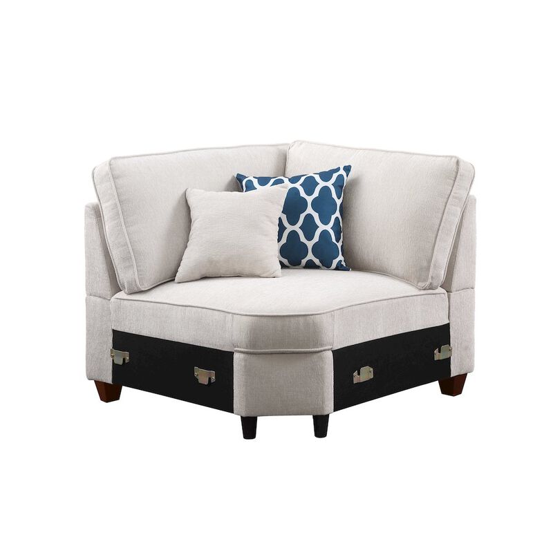 Devion Furniture 7-Piece Upholstered Modern Chenille Sectional image number 4