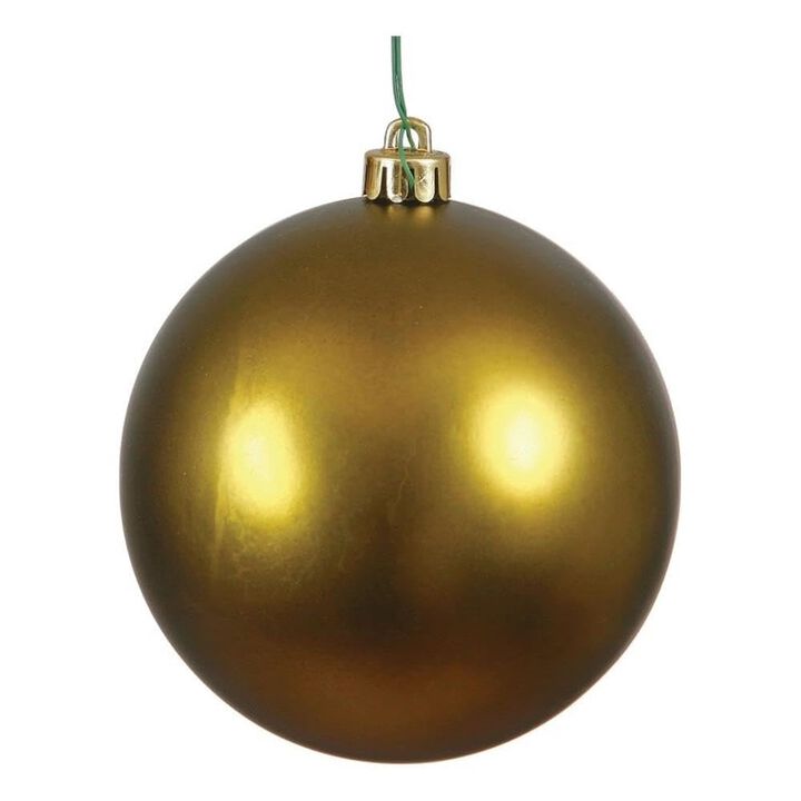 Vickerman 2.4" Plastic Ball Ornaments in Matte Olive (Set of 24)