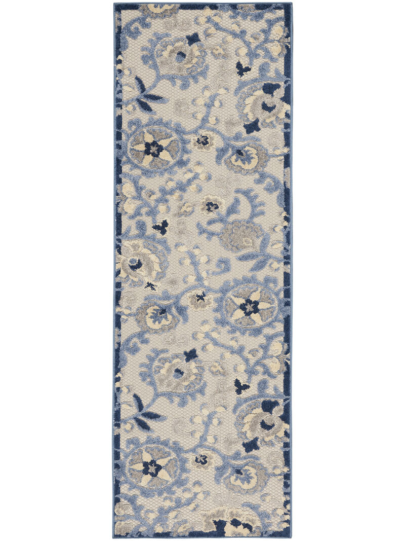 Aloha ALH17 Blue/Gray 2'3" x 10' Rug