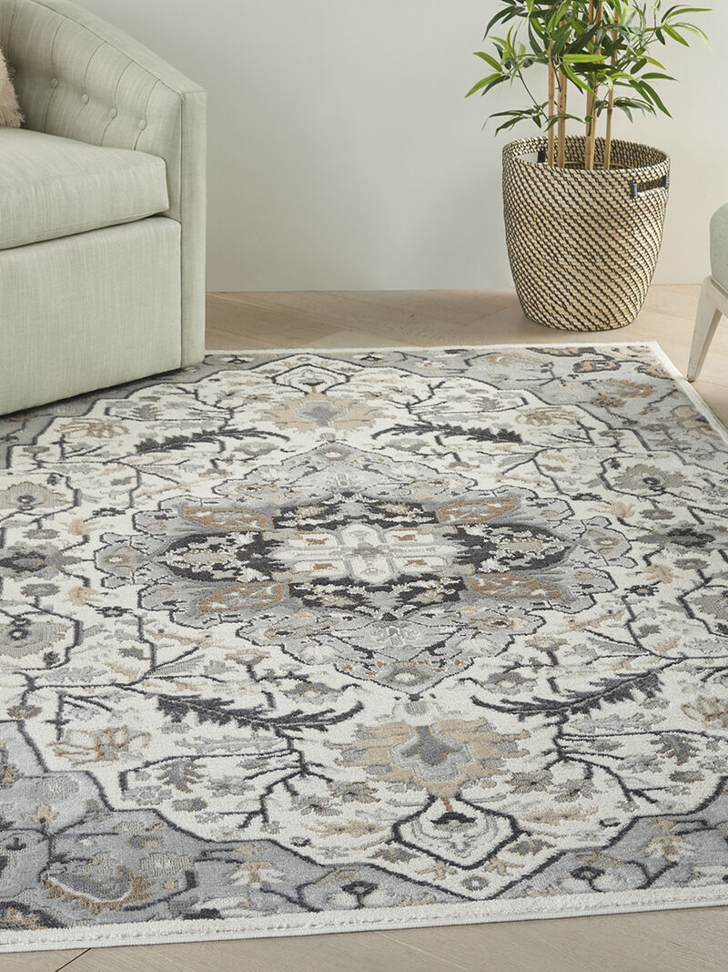 Elation ETN09 Ivory/Gray 6' x 9' Rug