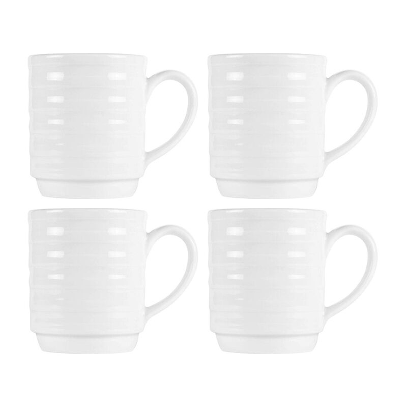 Lizbon dia.3" h:3.5" 10 oz. Round White Porcelain Mug (Set of 4) image number 0