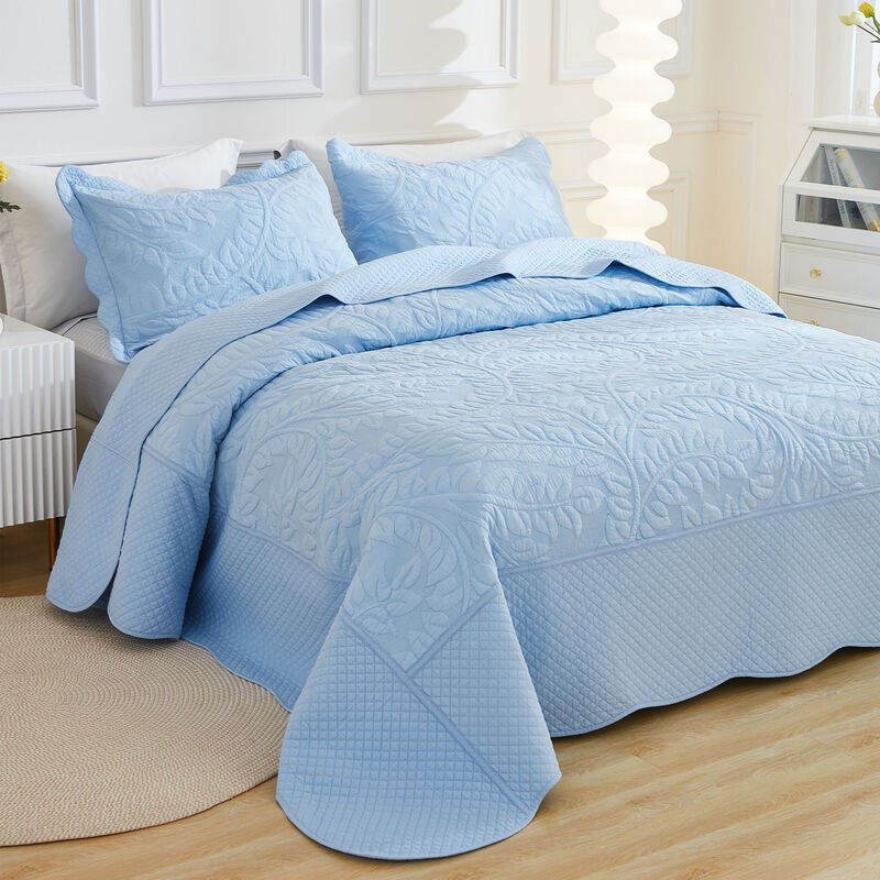 MarCielo 100% Cotton Oversized Bedspread Quilt Set T