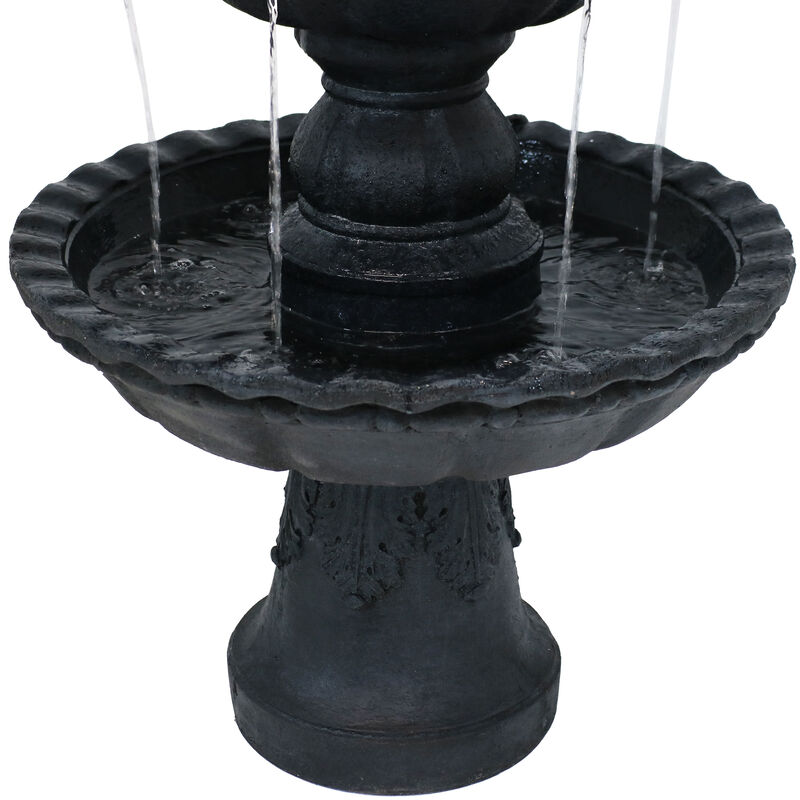 Sunnydaze Pineapple Resin Outdoor 4-Tier Water Fountain