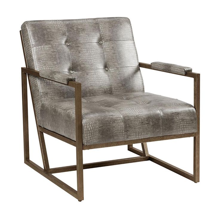 Belen Kox Grey Snakeskin Lounge Chair, Belen Kox