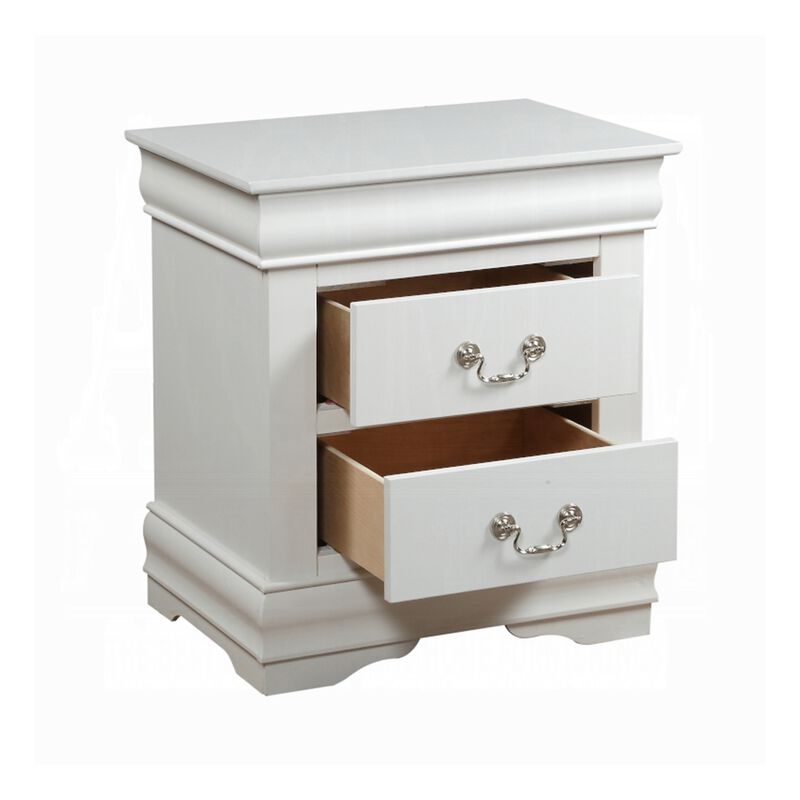 2pc King Bedroom Set, White, Nightstand image number 5