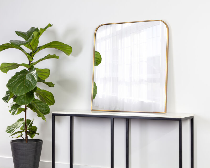 Vega Brass Wall Mirror image number 1