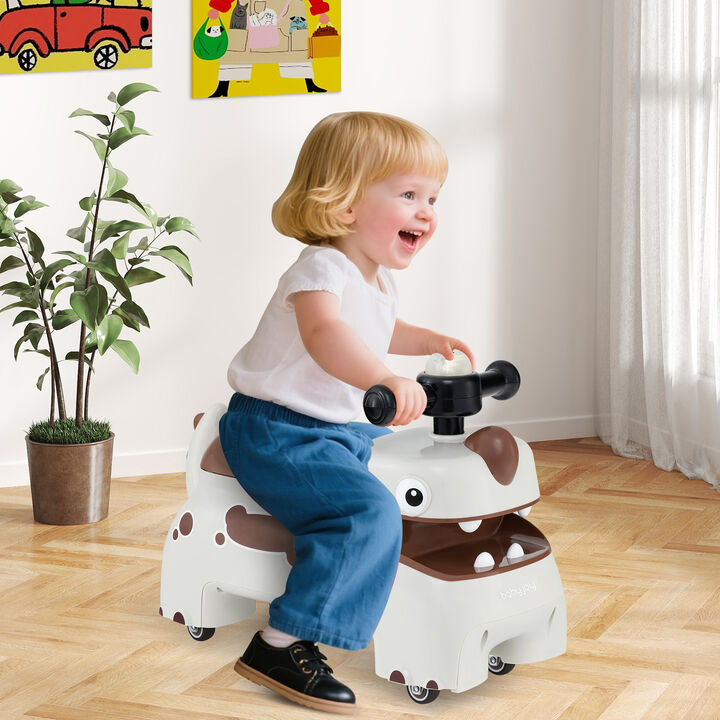 Kids Walking Ride On Car with Lights and Music for Indoor Outdoor Fun