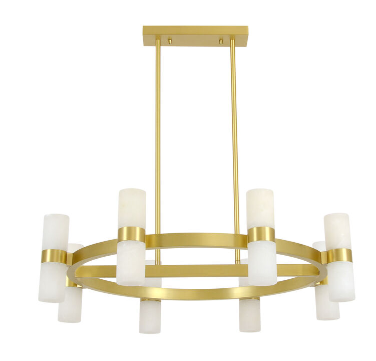 Beacon Lighting Luella 16-Light Alabaster Chandelier Modern Ceiling Chandelier