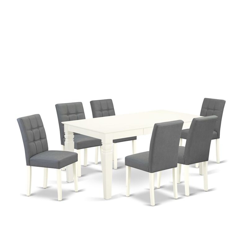 7 Piece Modern Dining Table Set