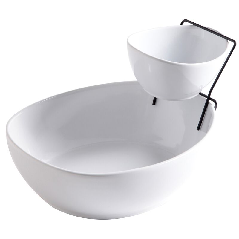 Gibson Elite Gracious Dining 2 Tier Chip and Dip Server Set