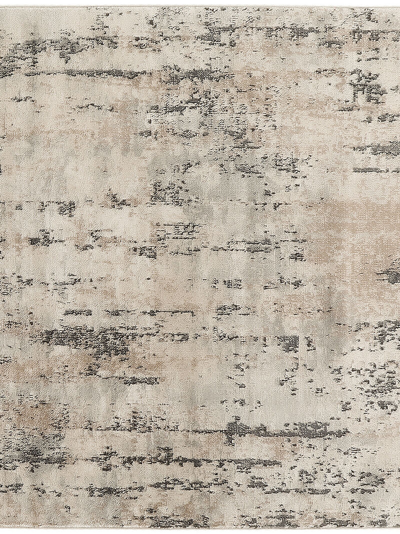 Quarry QUA01 Beige/Gray 5'3" x Round Rug image number 0