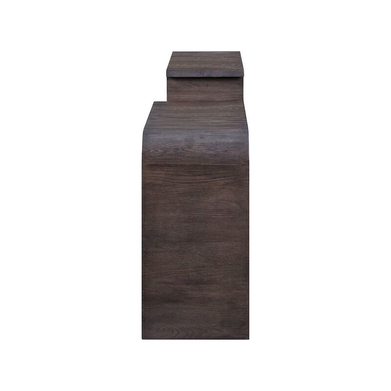 Liberty Furniture Living Room Sofa Table Rounded Waterfall Edge Design - Espresso Oak Wood image number 3