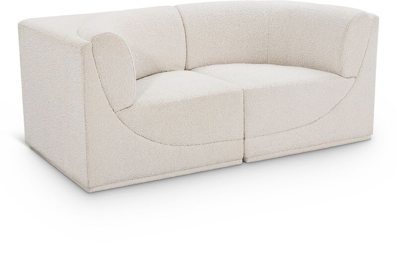 Meridian Furniture Ollie Cream Boucle Fabric Modular Sofa image number 0