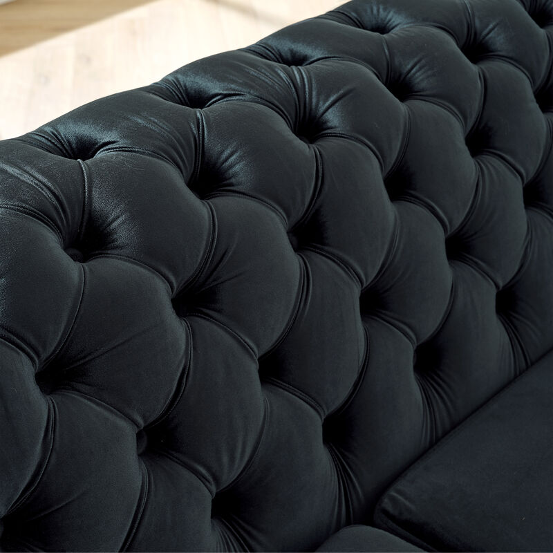 Sezup L-Shaped Chesterfield Sectional Sofa image number 2