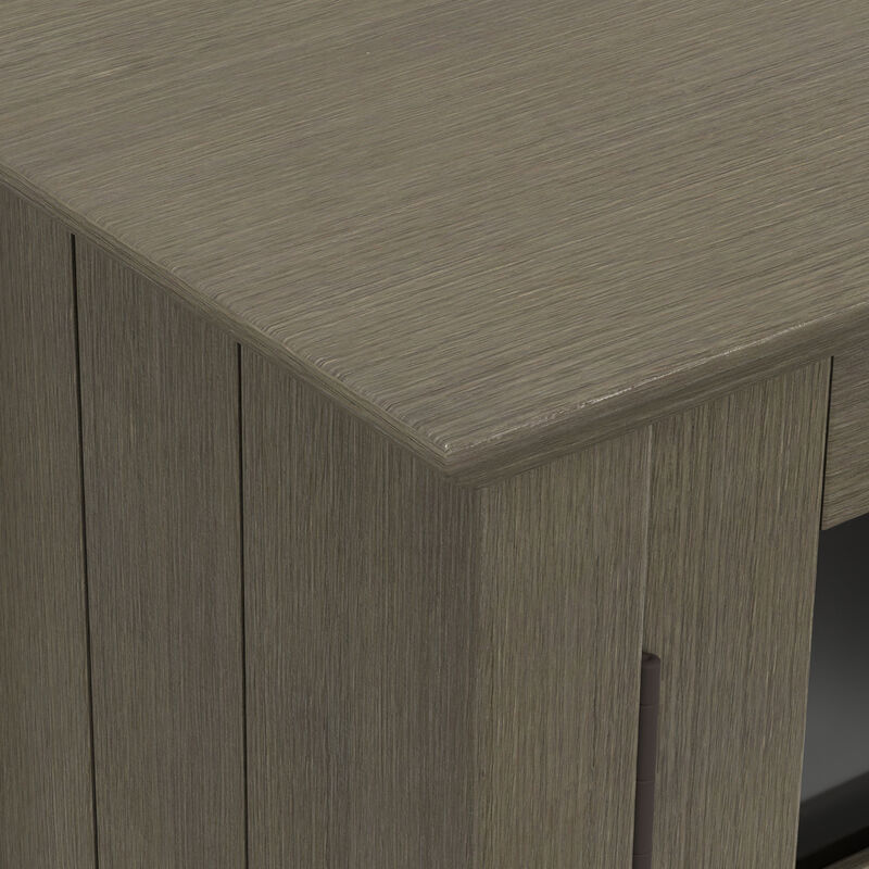 Bedford SOLID WOOD 32 inch Wide Transitional Low Storage Media Cabinet in Farmhouse Grey image number 7