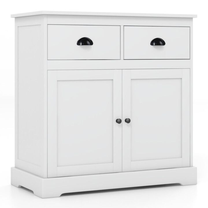 Hivvago Kitchen Buffet Storage Cabinet with 2 Doors and 2 Storage Drawers