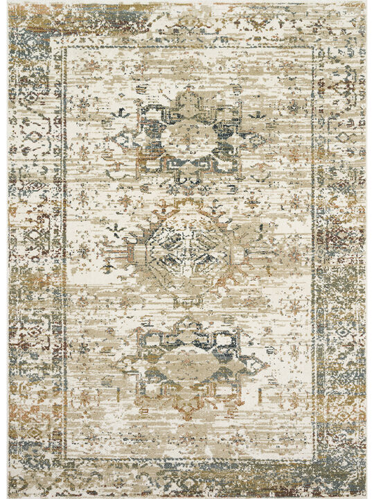 James JAE02 Ivory/Multi 3'7" x 5'7" Rug by Magnolia Home by Joanna Gaines