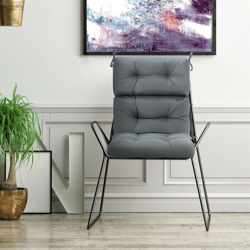 22 x 44 Inch Tufted Outdoor Patio Chair Seating Pad