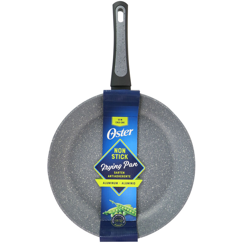 Oster Bastone 12 Inch Aluminum Nonstick Frying Pan in Speckled Gray