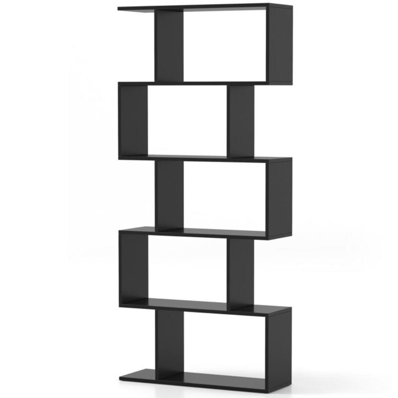 Hivvago 5-Tier Bookshelf with Anti-Toppling Device for Living Room Home Office